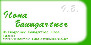 ilona baumgartner business card